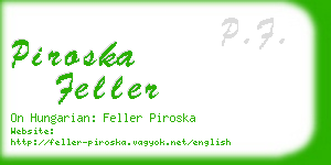 piroska feller business card